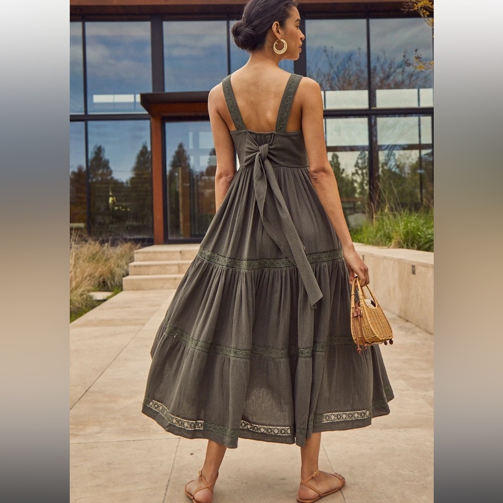 Hunter Bell Daniela Dress | Palm Leaf - Picture 3 of 13